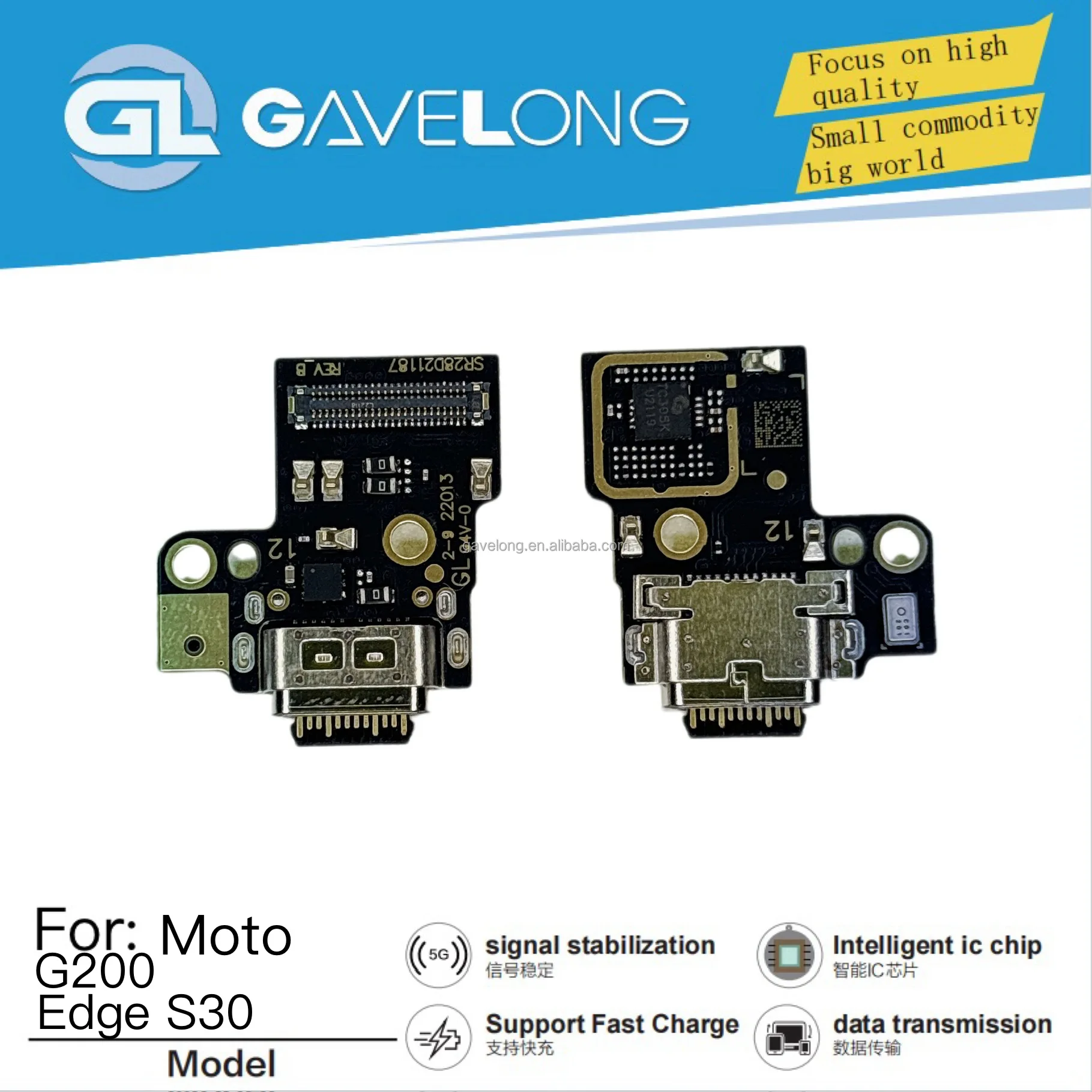 Câble flexible de charge Motorola G85 5G – Pièce de rechange GAVELONG