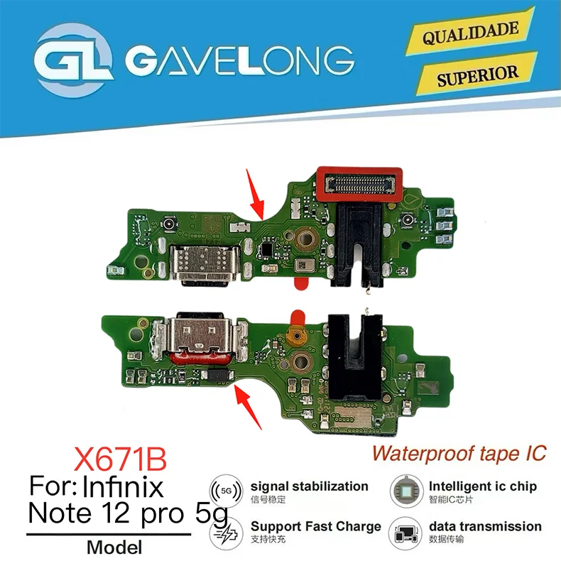 Carte de charge flexible USB Infinix Note 12 Pro 5G X671B – Connecteur port de charge