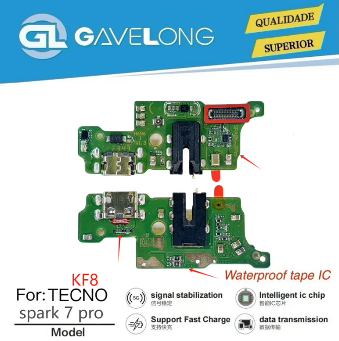 Nappe de charge Tecno Spark 7 Pro KF8 – Connecteur Port USB Dock Flex GAVELONG