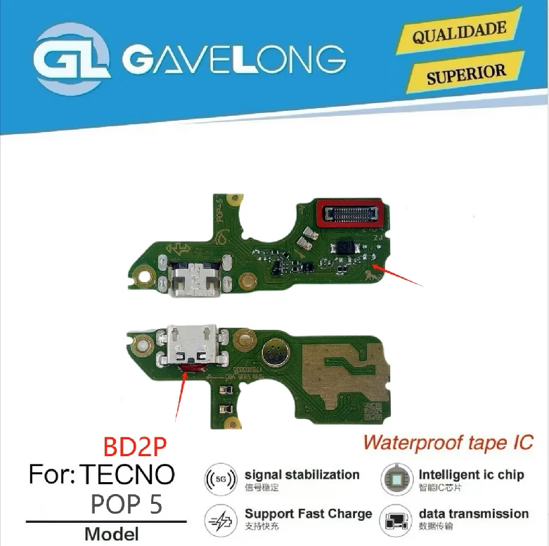 Port de charge Type C Tecno Pop 10C BG6M – Connecteur flexible de remplacement