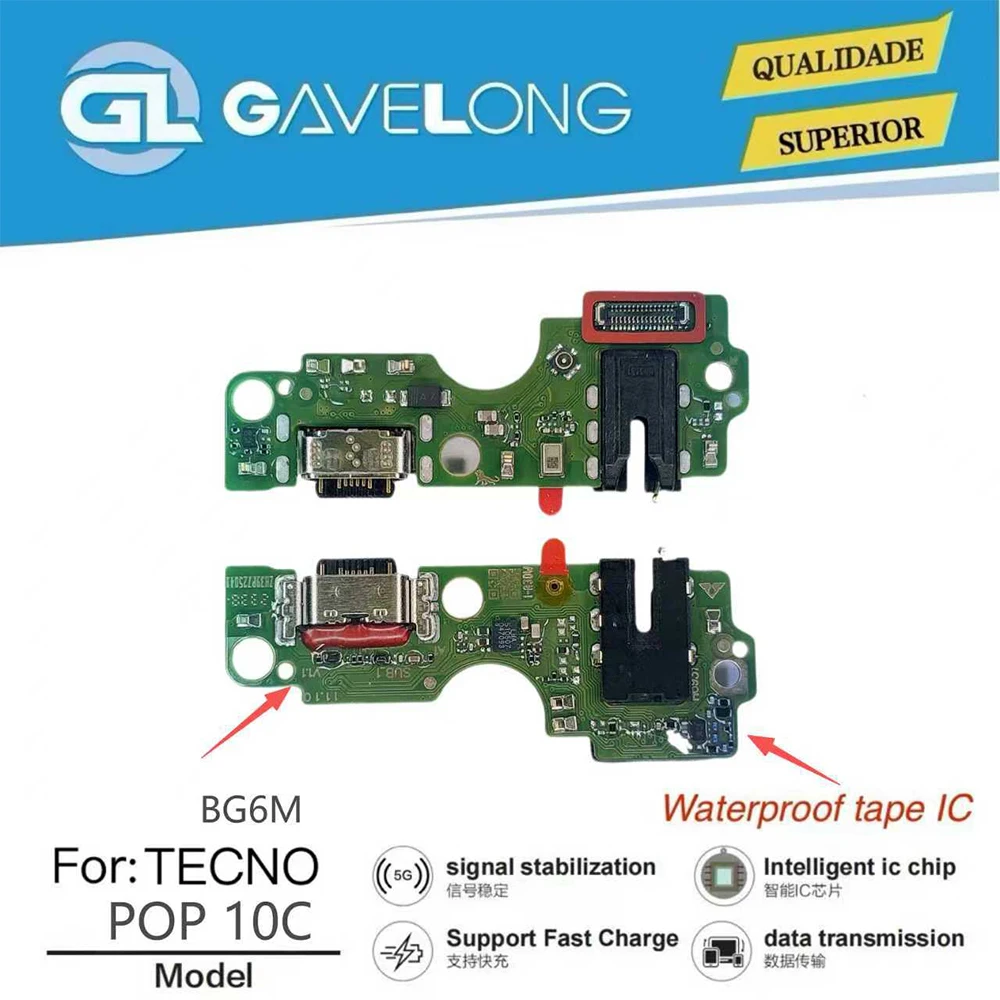 Port de charge Type C Tecno Pop 10C BG6M – Connecteur flexible de remplacement
