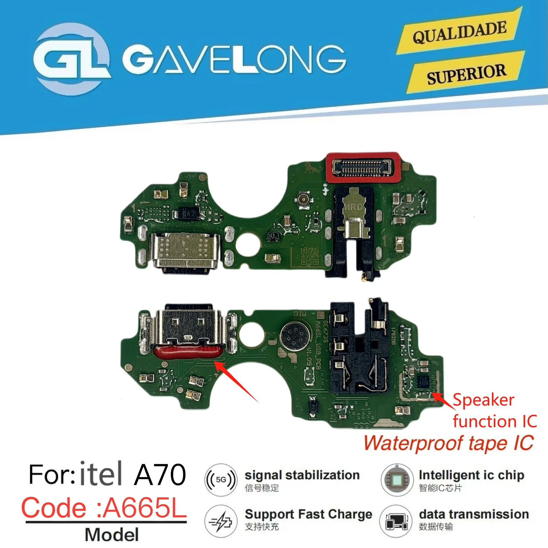 Port de charge flexible Itel A70 A665L – Connecteur Dock de qualité