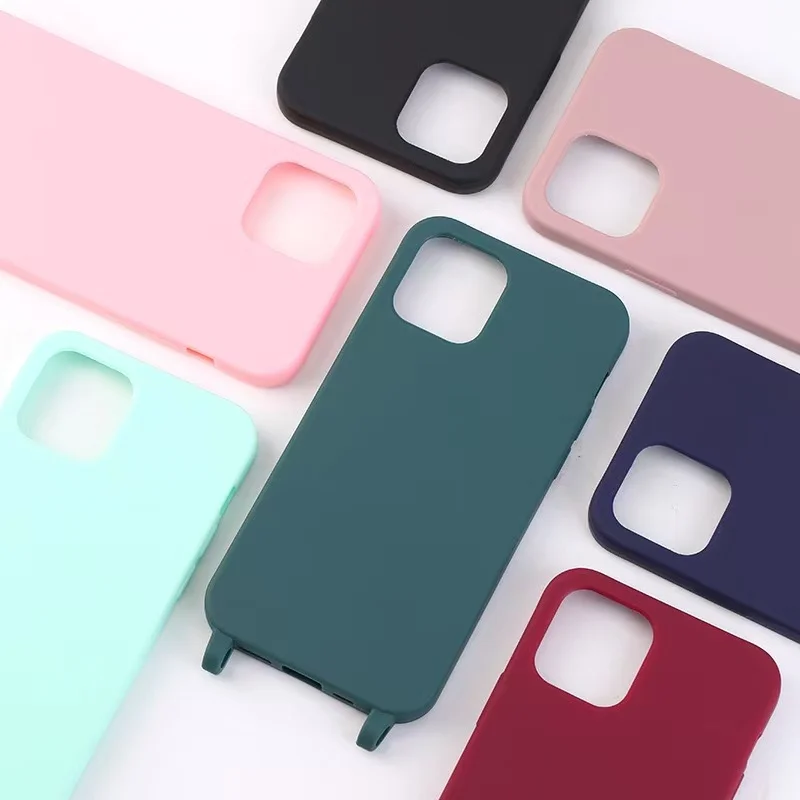 GOINGOO Coque TPU Givré Antichoc avec Cordon de Cou Réglable – Style Urbain pour iPhone