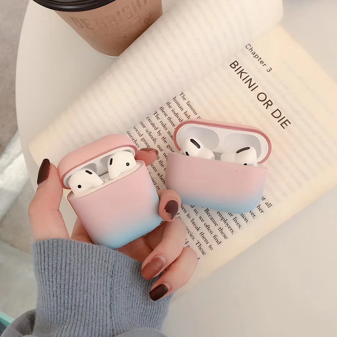 Coque Goingoo AirPods 1/2/Pro – Dégradé de Couleur PC Rigide + Pochette Protection