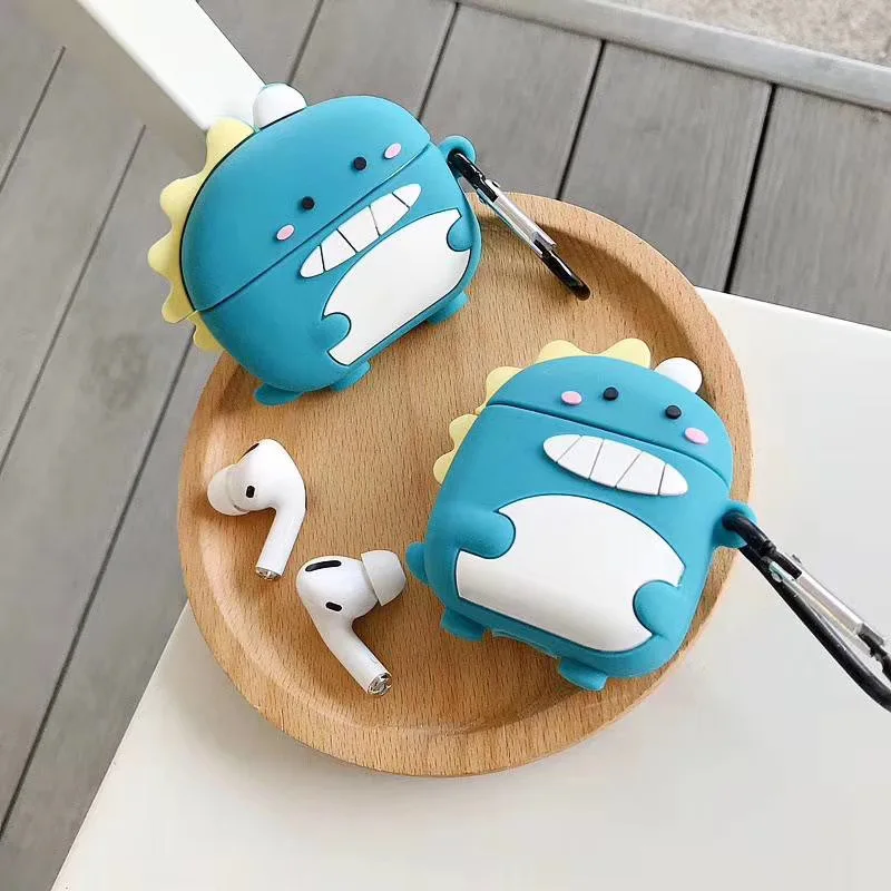 Coque Silicone 3D Dinosaure pour AirPods 1, 2 & Pro – Protection Originale et Amusante