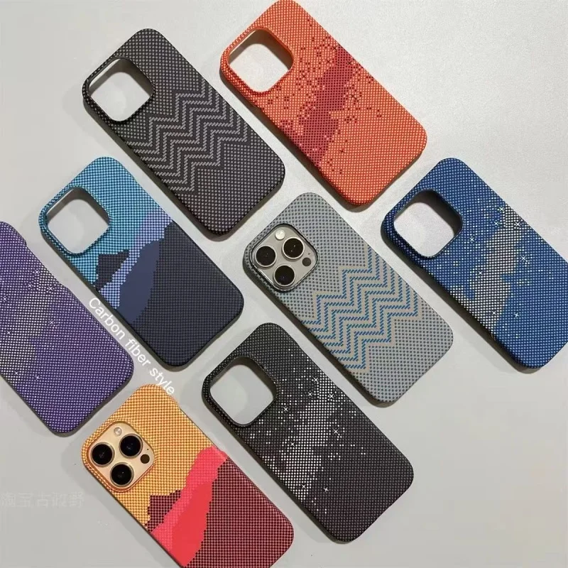 Coque iPhone Sunmorn Fibre de Carbone Magnétique Sans Fil – Antichoc Polycarbonate Rigide