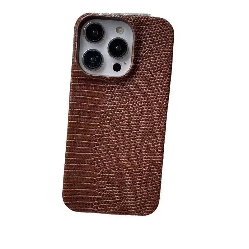 Coque iPhone Luxe Cuir Antichoc Motif Lézard – Protection Caméra | iPhone 12 au 17 Pro Max