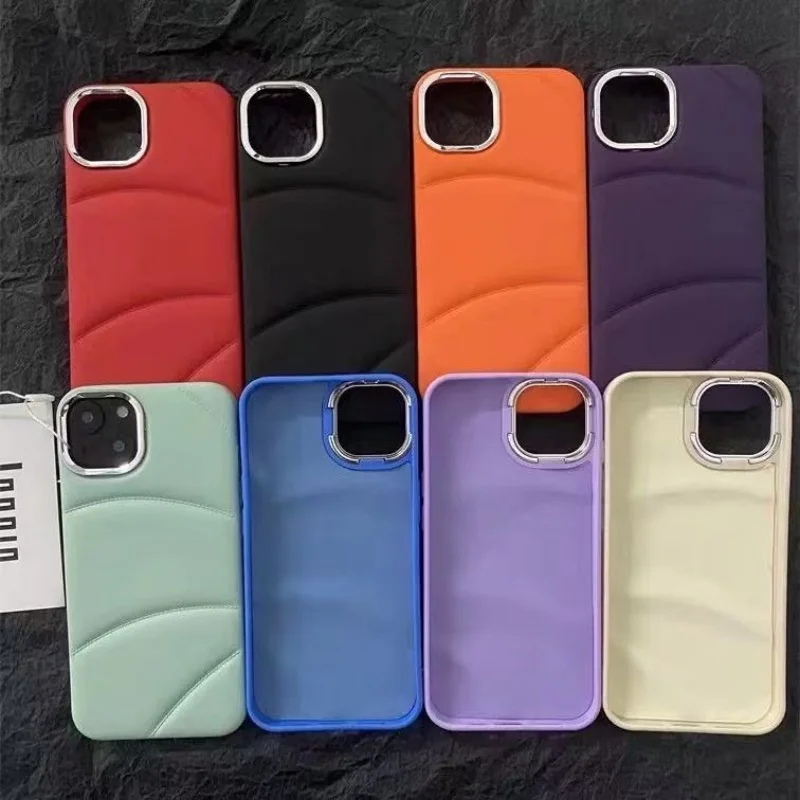 Coque iPhone 15/14/13 TPU Givré Antichoc GOINGOO – Cadre Caméra Métal