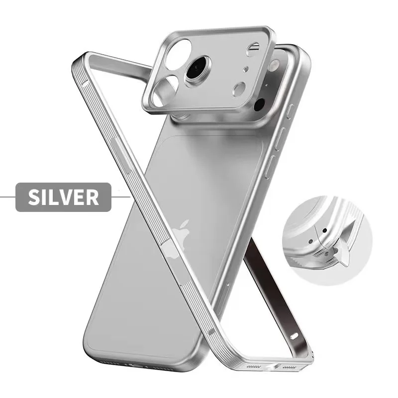 GOINGOO Coque Aluminium Antichoc iPhone 17 Air / 16 Pro Max + Protecteur Caméra