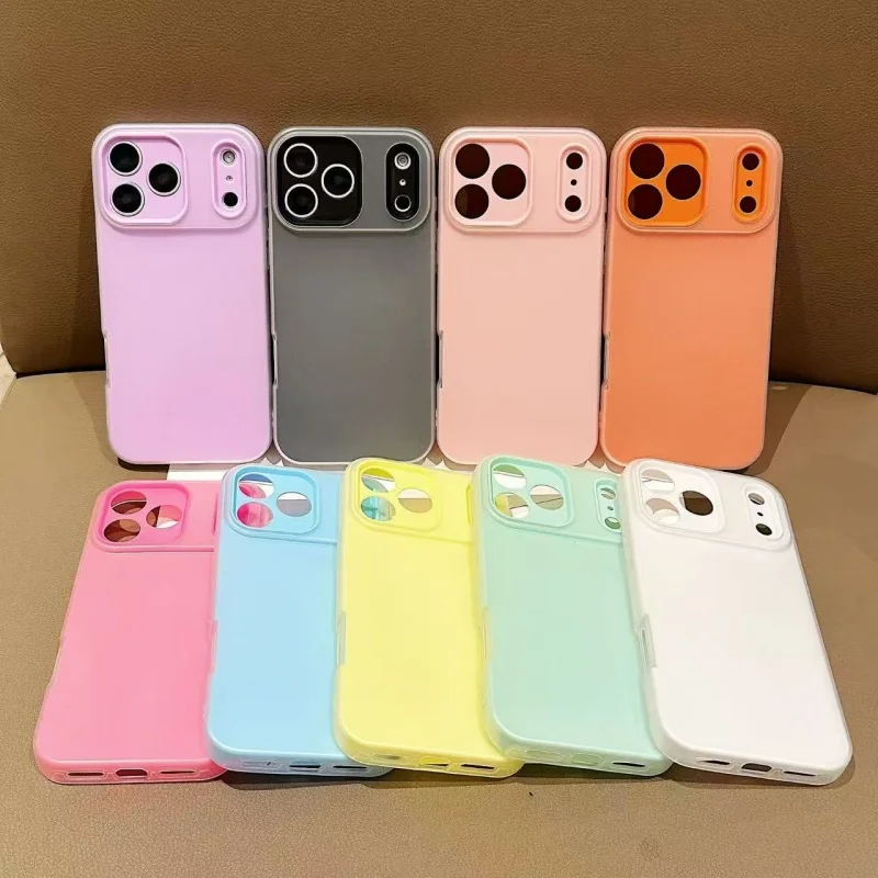 Coque iPhone GOINGOO Macaron Antichoc TPU+PC – Pour iPhone 12 13 14 15 16 17 Pro Max