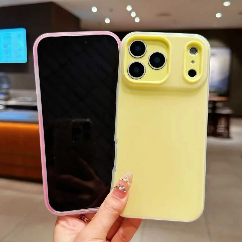 Coque iPhone GOINGOO Macaron Antichoc TPU+PC – Pour iPhone 12 13 14 15 16 17 Pro Max