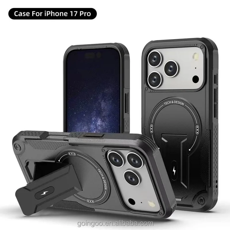Coque Armor Magnétique iPhone 17 Pro Max – Protection 360° Anti-choc & Charge Sans Fil