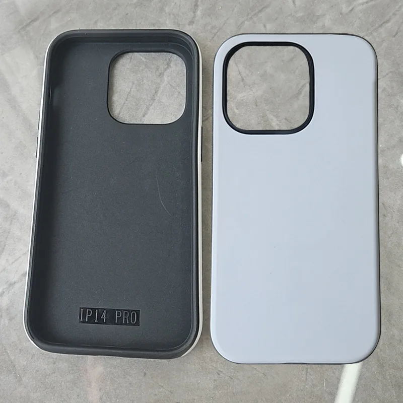 Coque 2-en-1 iPhone 17 Air Pro Max – Sublimation 3D Antichoc PC+TPU Blanc