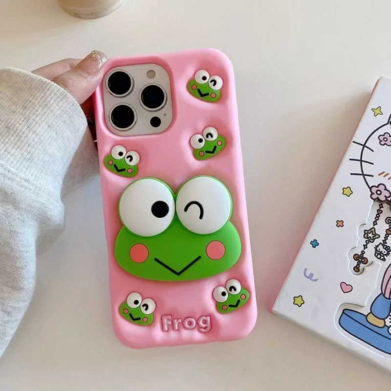 Coque iPhone Grenouille 3D Silicone Antichoc avec Support Intégré – iPhone 11/12/13/14