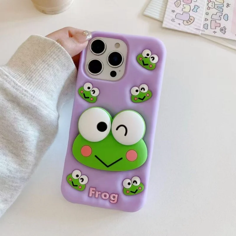 Coque iPhone 15 Grenouille 3D Mignonne – Silicone Souple Antichoc IMD