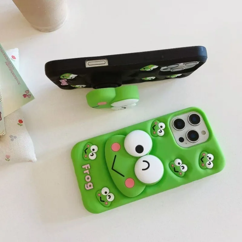 Coque iPhone Grenouille 3D Mignonne en Silicone Souple Antichoc – Protection Originale