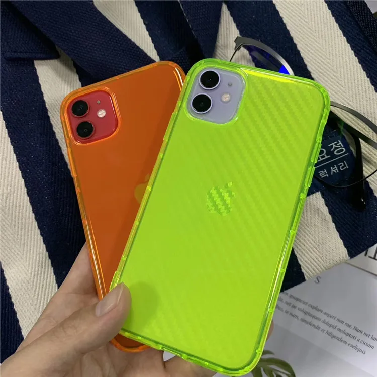 Coque iPhone 14 Pro Max TPU Antichoc Transparente Néon – Style Tendance