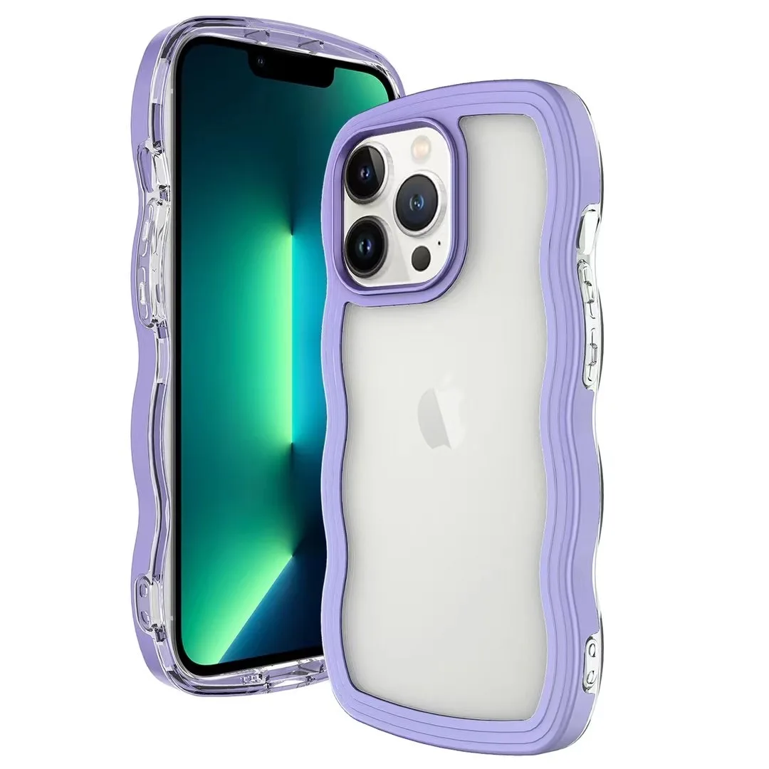 Coque iPhone 14 Pro Max GOINGOO – Transparente Antichoc Bords Ondulés TPU