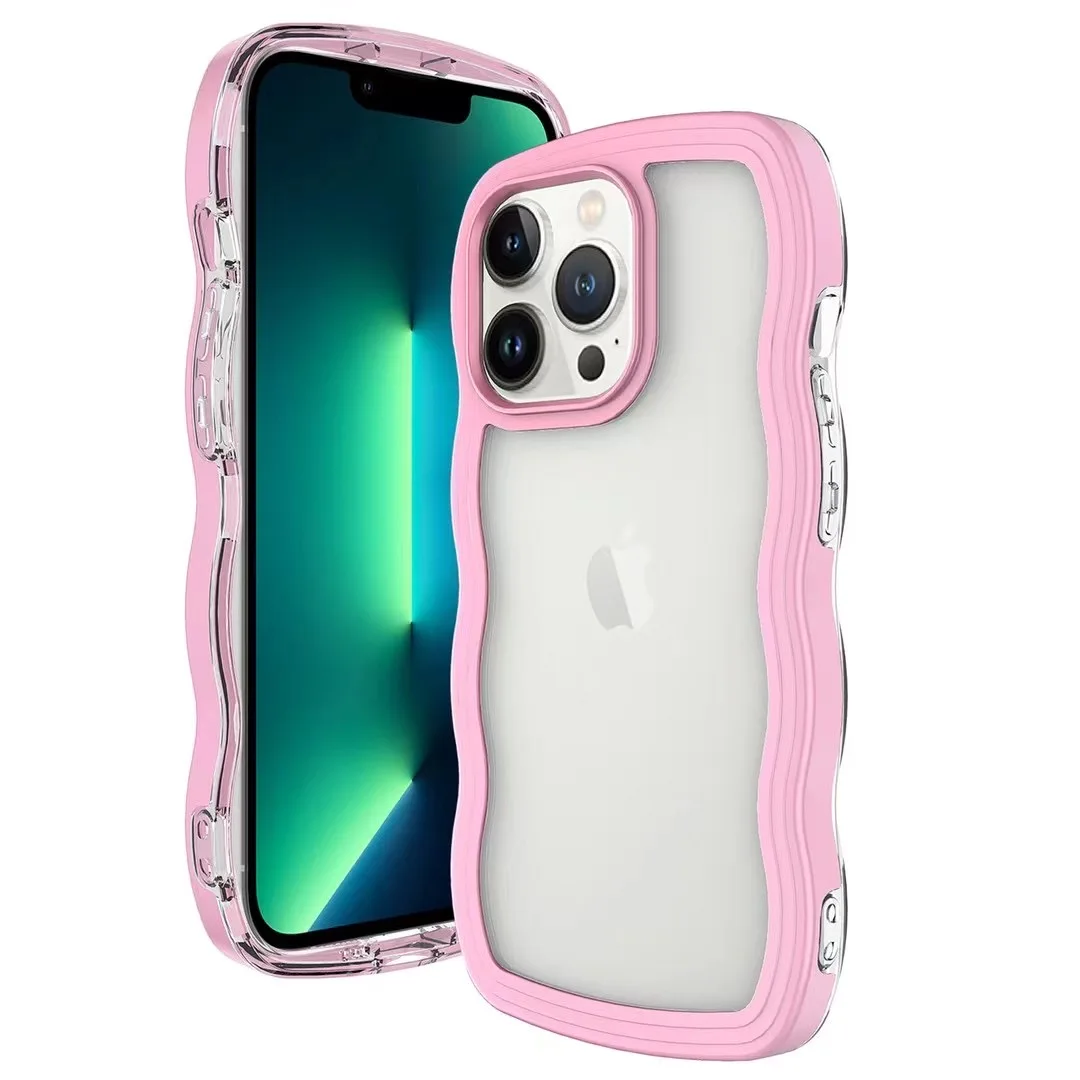 Coque iPhone 14 Pro Max GOINGOO – Transparente Antichoc Bords Ondulés TPU