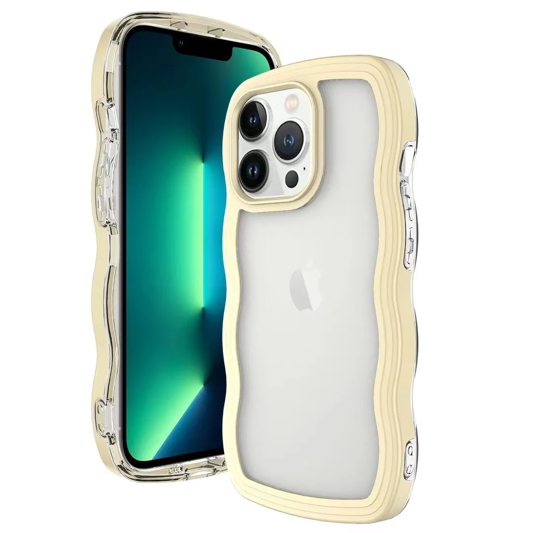 Coque iPhone 14 Pro Max GOINGOO – Transparente Antichoc Bords Ondulés TPU