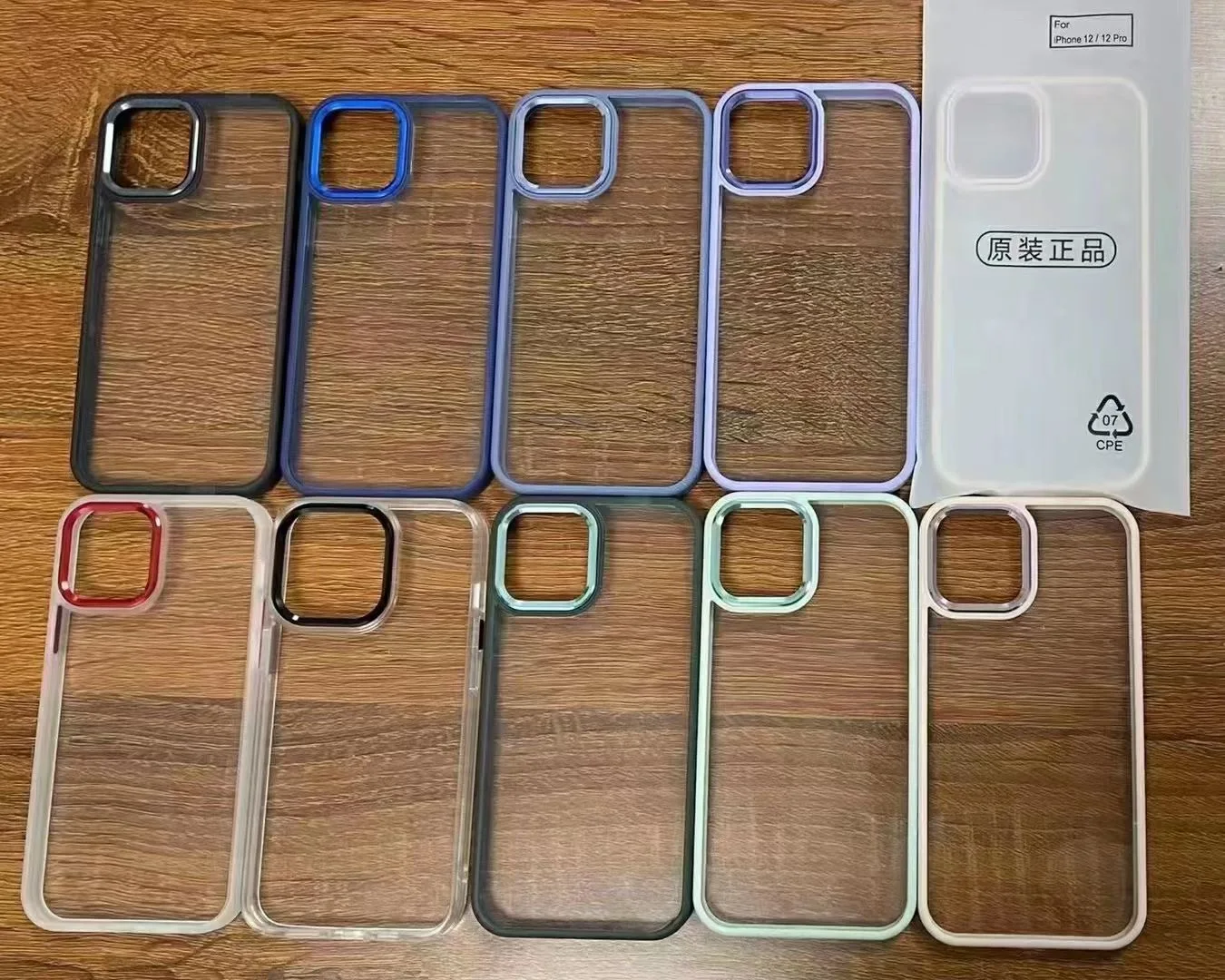 Coque Transparente Antichoc iPhone 13 Pro Max – TPU+PC Pare-chocs Argent & Protection Objectif