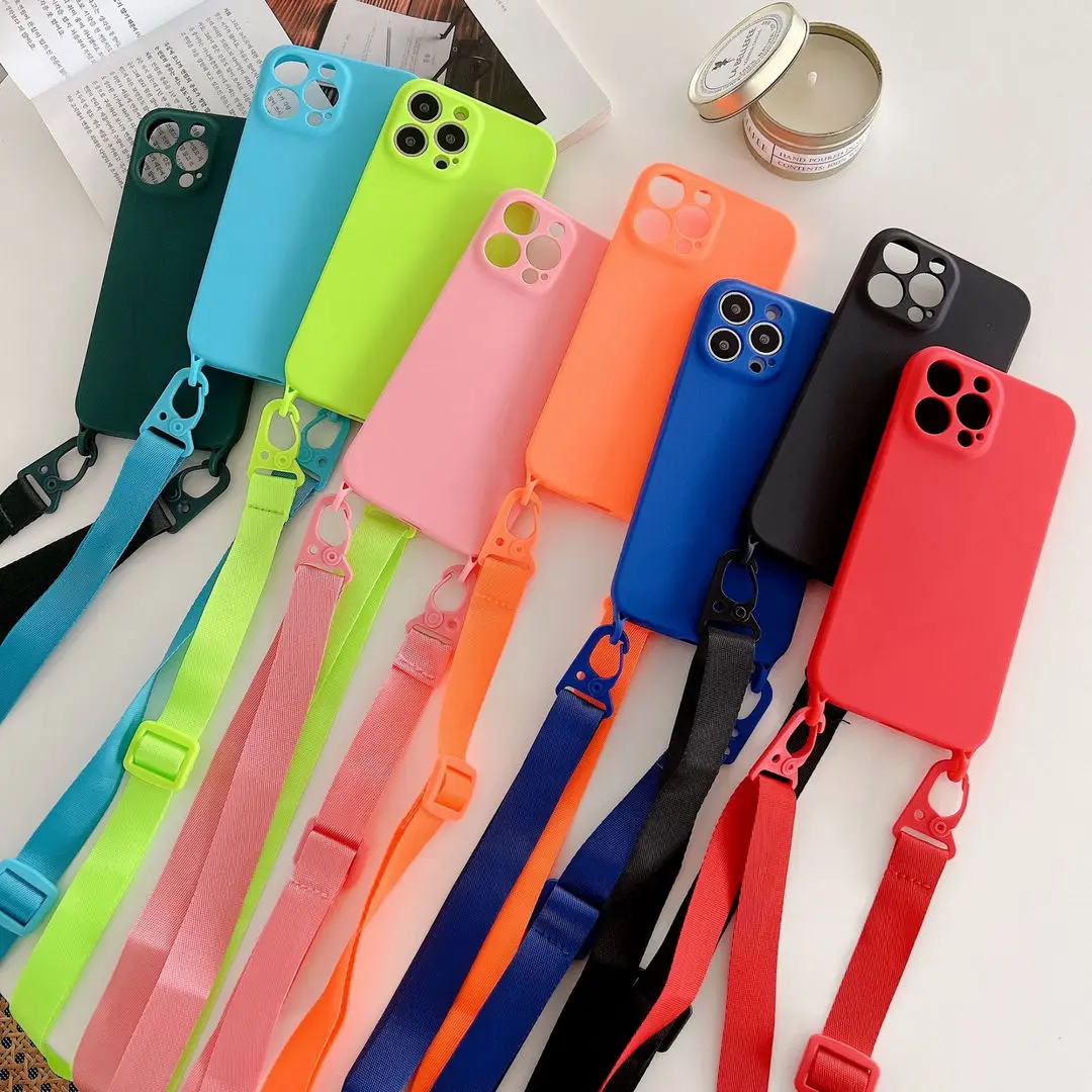 Coque TPU iPhone 13/16 Pro Max avec Lanière Réglable – Antichoc Style Ins