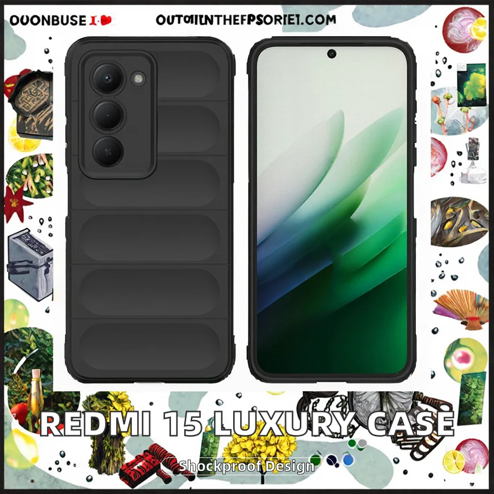 GOINGOO Coque Armure Antichoc TPU pour Redmi 15 5G/4G/15C avec Support Intégré