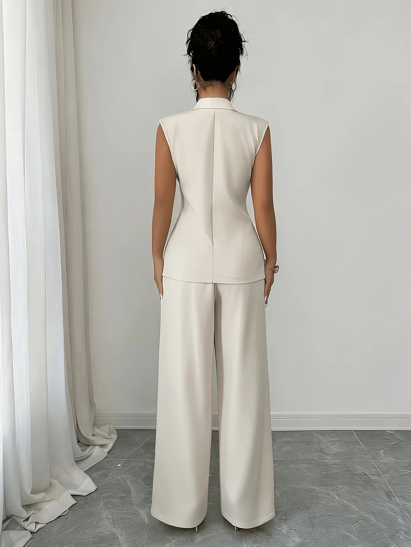 Ensemble 2 Pièces Femme Blazer & Pantalon Taille Haute – Tenue Bureau Professionnelle