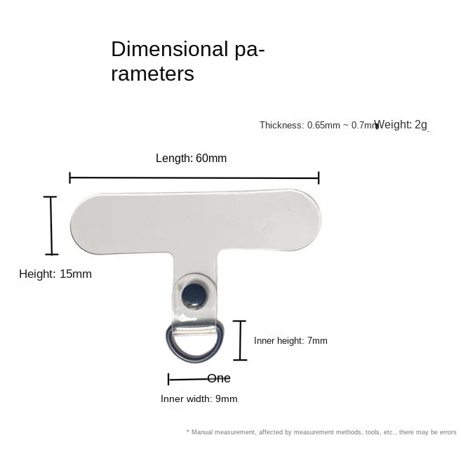 GOINGOO P-018 Lanière Téléphone Patch Transparent Clip Détachable 6cm