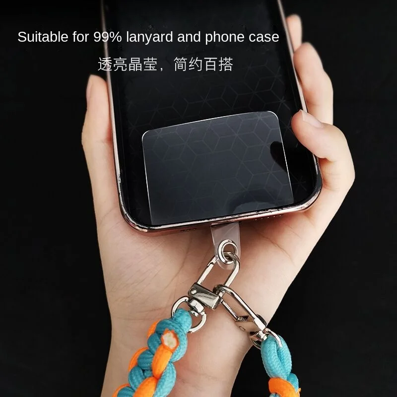 Clip Transparent Porte-Carte & Lanière pour Coque de Téléphone – Fixation Sécurisée