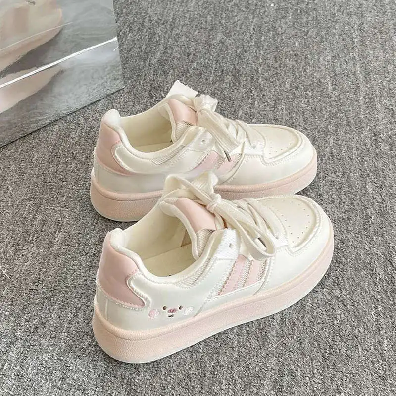 Chaussures de sport fille légères & respirantes – Toutes saisons (Rose/Beige/Bleu)