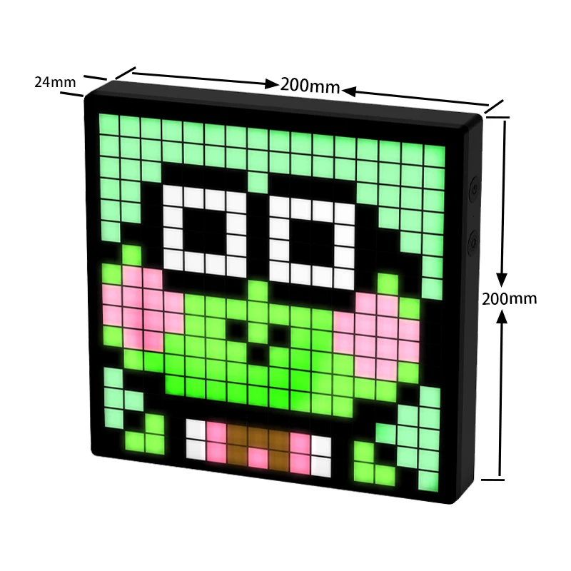 Panneau LED Pixel Art Connecté – Contrôle via App, DIY, RGB, 200x200mm