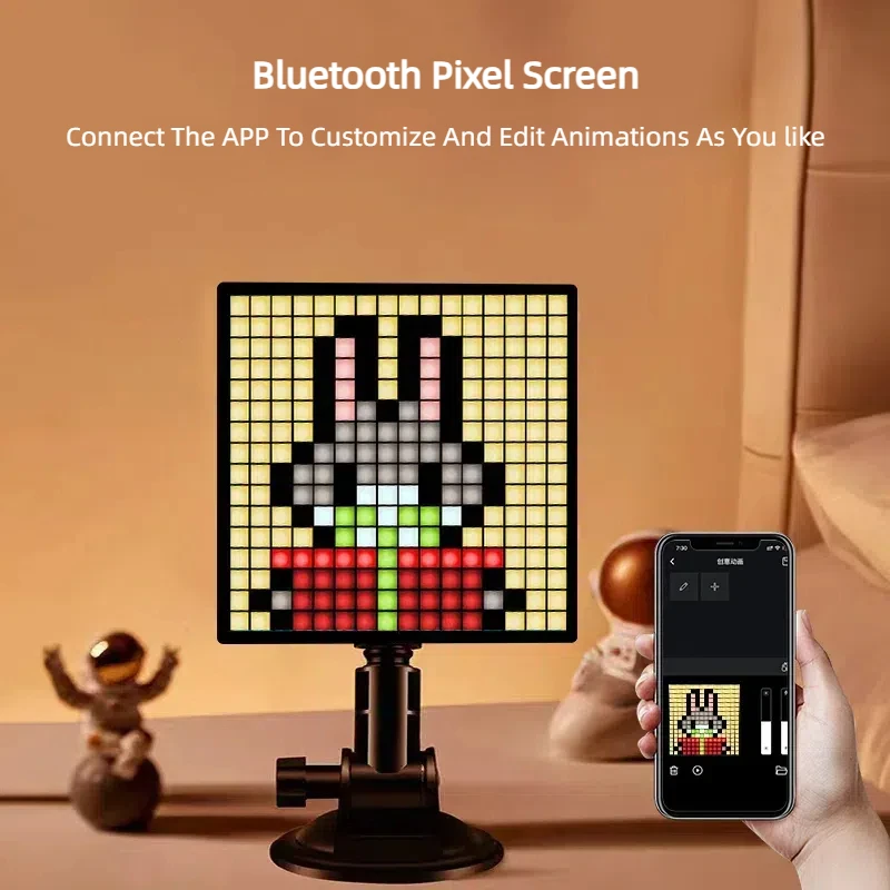 Panneau LED Pixel Art Connecté – Contrôle via App, DIY, RGB, 200x200mm