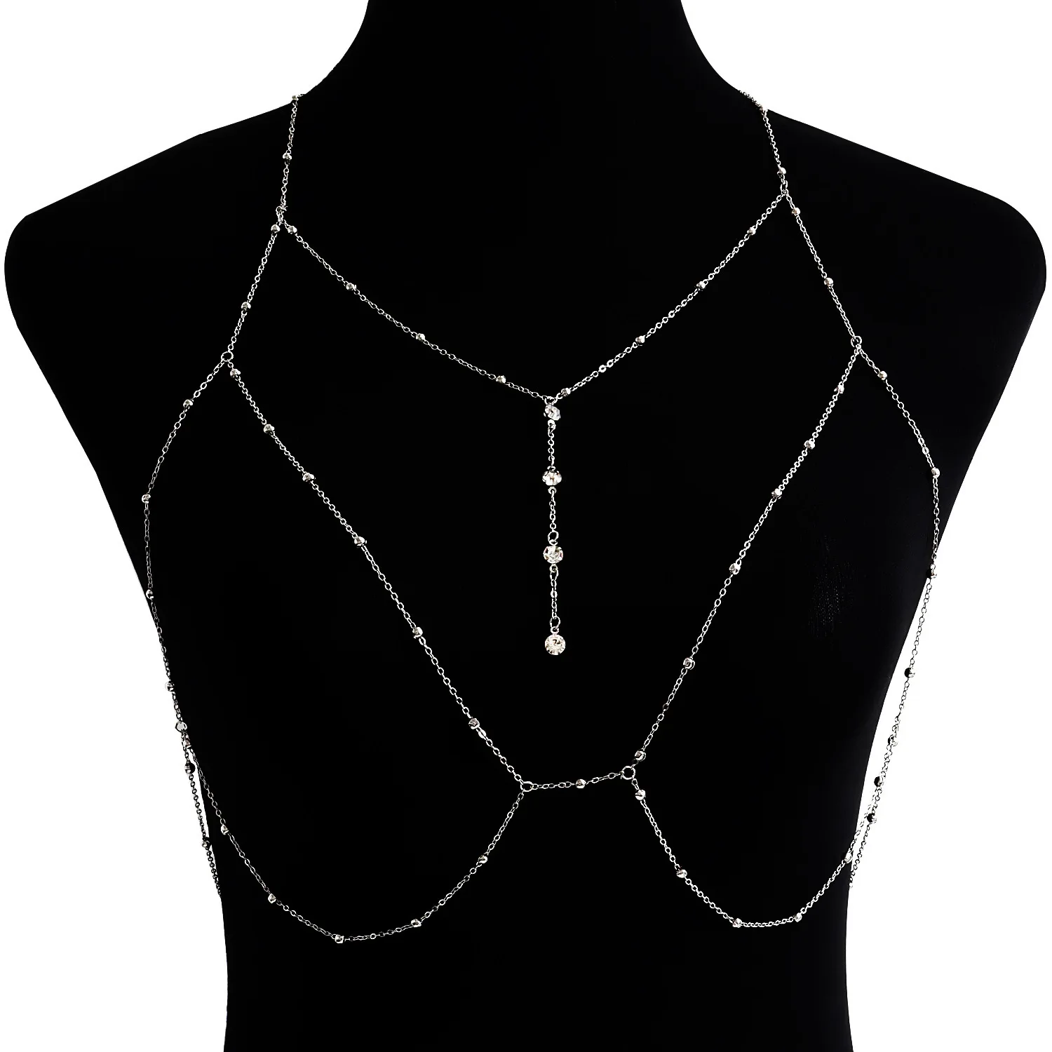 Chaîne de corps à franges en cristal pour femme – Bijou de plage tendance