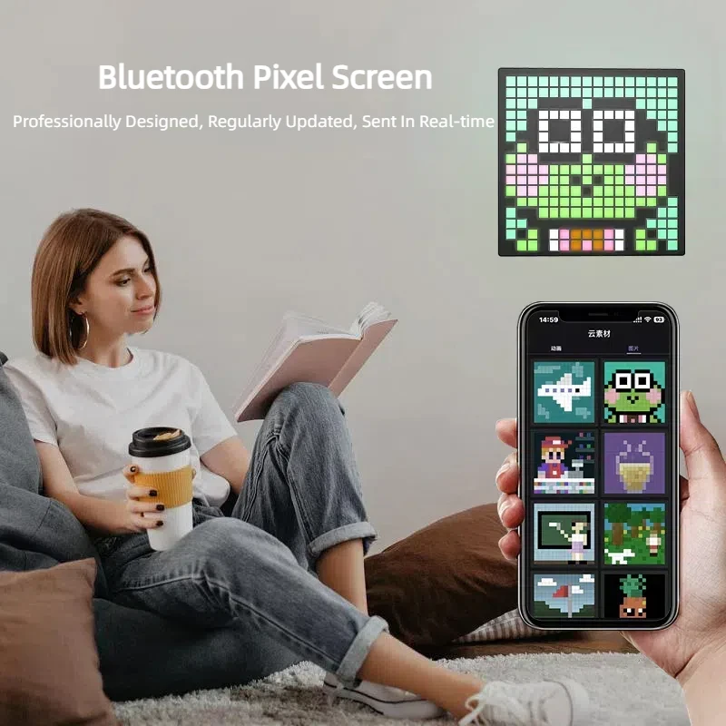 Cadre LED RGB 16x16 Pixels | Contrôle Bluetooth | Décoration Lumineuse Intelligente