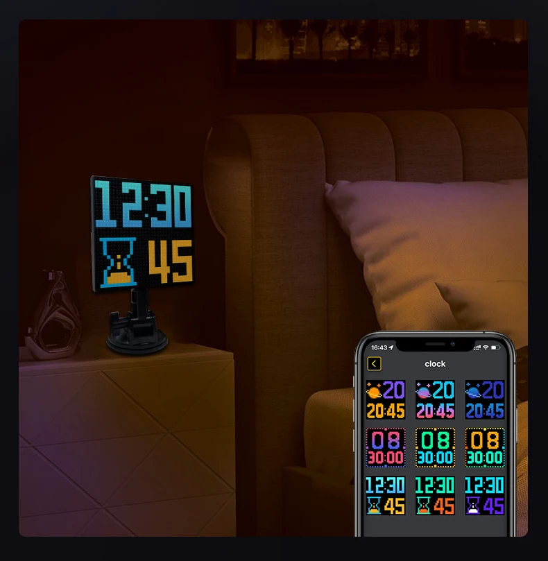 Écran LED RGB Intelligent pour Voiture 32x32 Pixels – Contrôle Bluetooth via Application