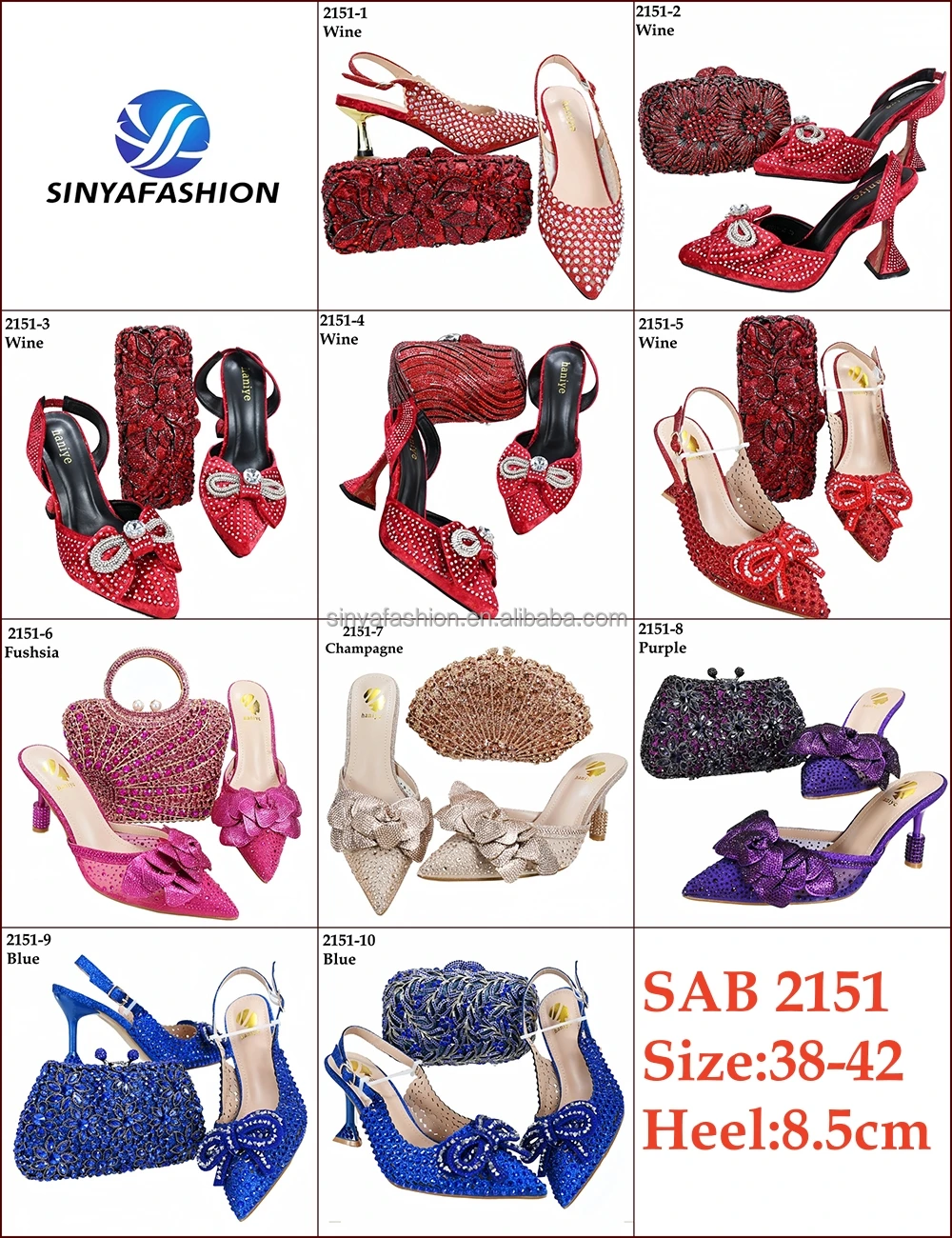 Ensemble sac cristal & chaussures assorties Sinya – Luxe italien pour femme