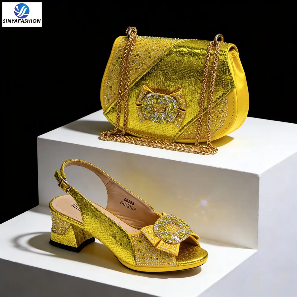 Ensemble chaussures et sac assortis pour mariage africain – Style élégant femme