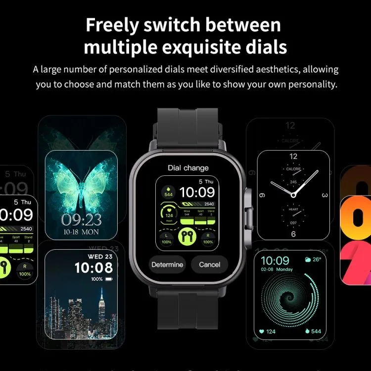 Montre Connectée 2 en 1 Geyan + Écouteurs Bluetooth NFC – Écran 2.01" IP67