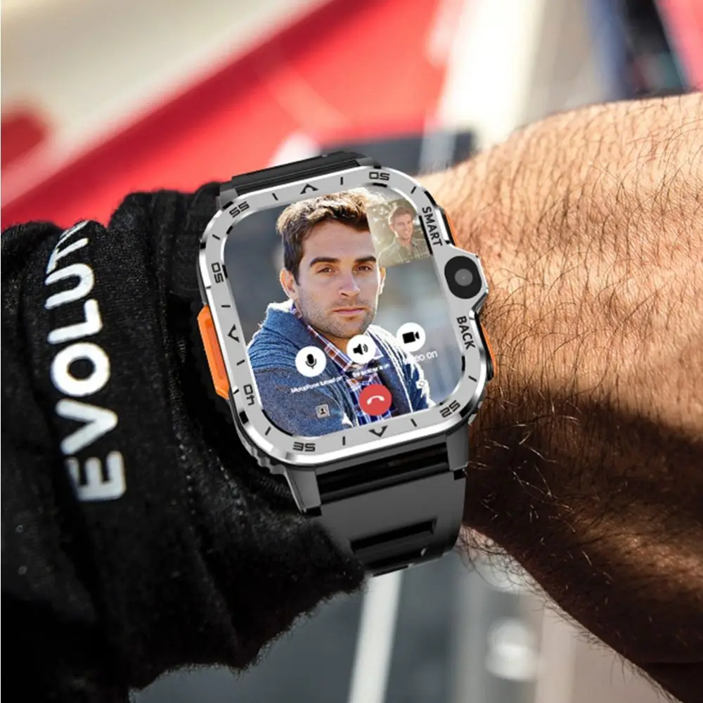 Montre Connectée 4G Android avec Caméra Cachée – Double SIM, GPS, NFC, Étanche IP67