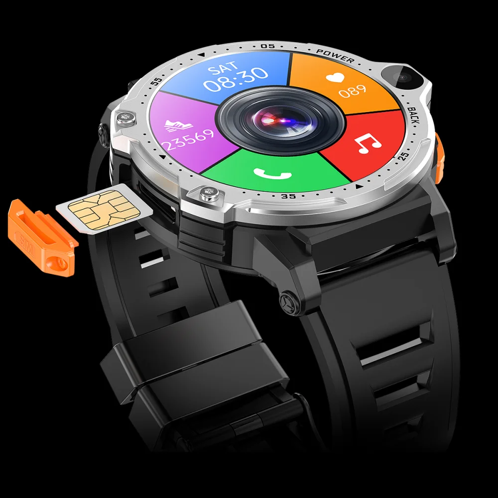 Montre Téléphone Geyan 4G/5G – Double SIM, GPS, NFC, Écran 2.03" AMOLED