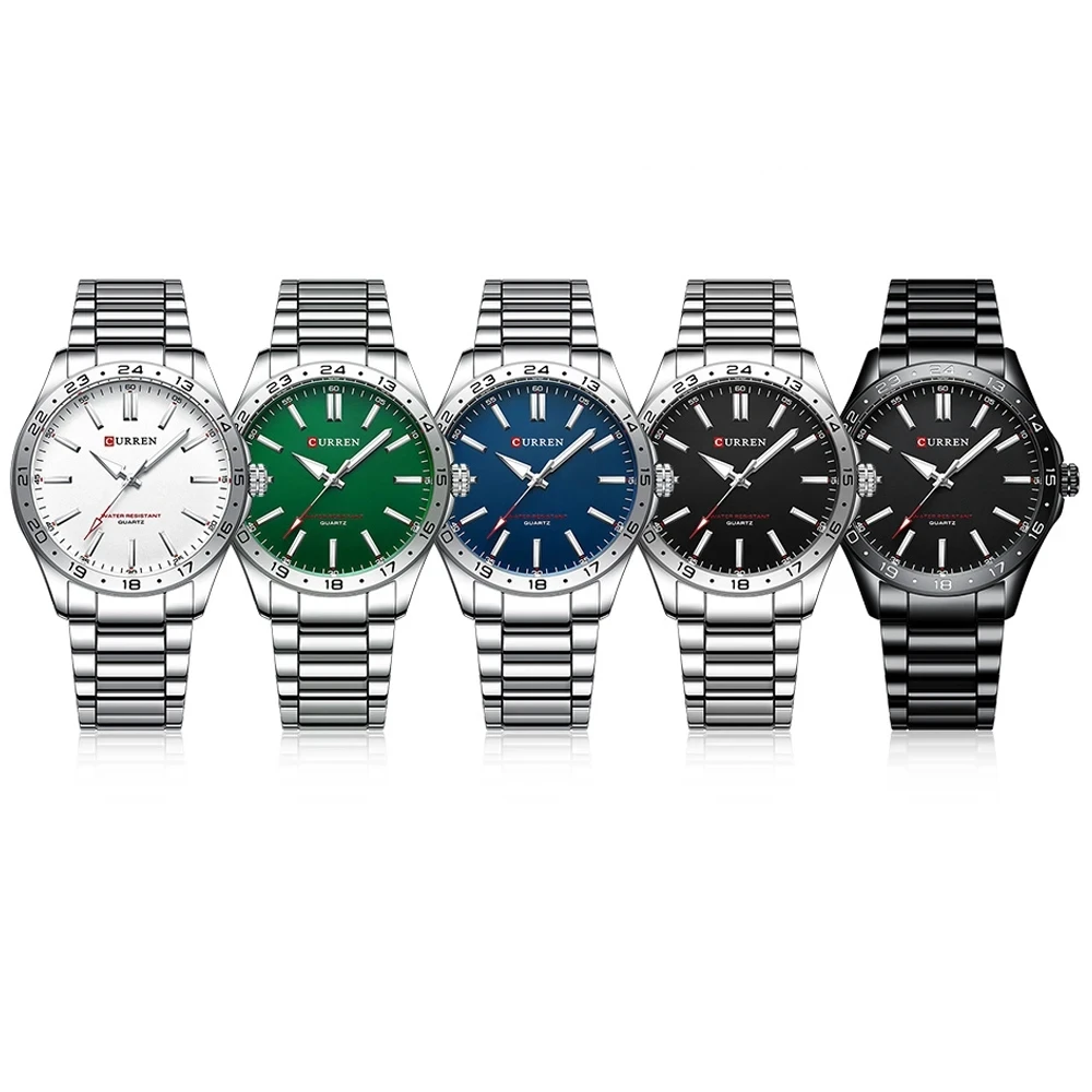 Montre Curren 8452 Homme – Luxe Quartz Lumineux, Étanche, Acier Inoxydable