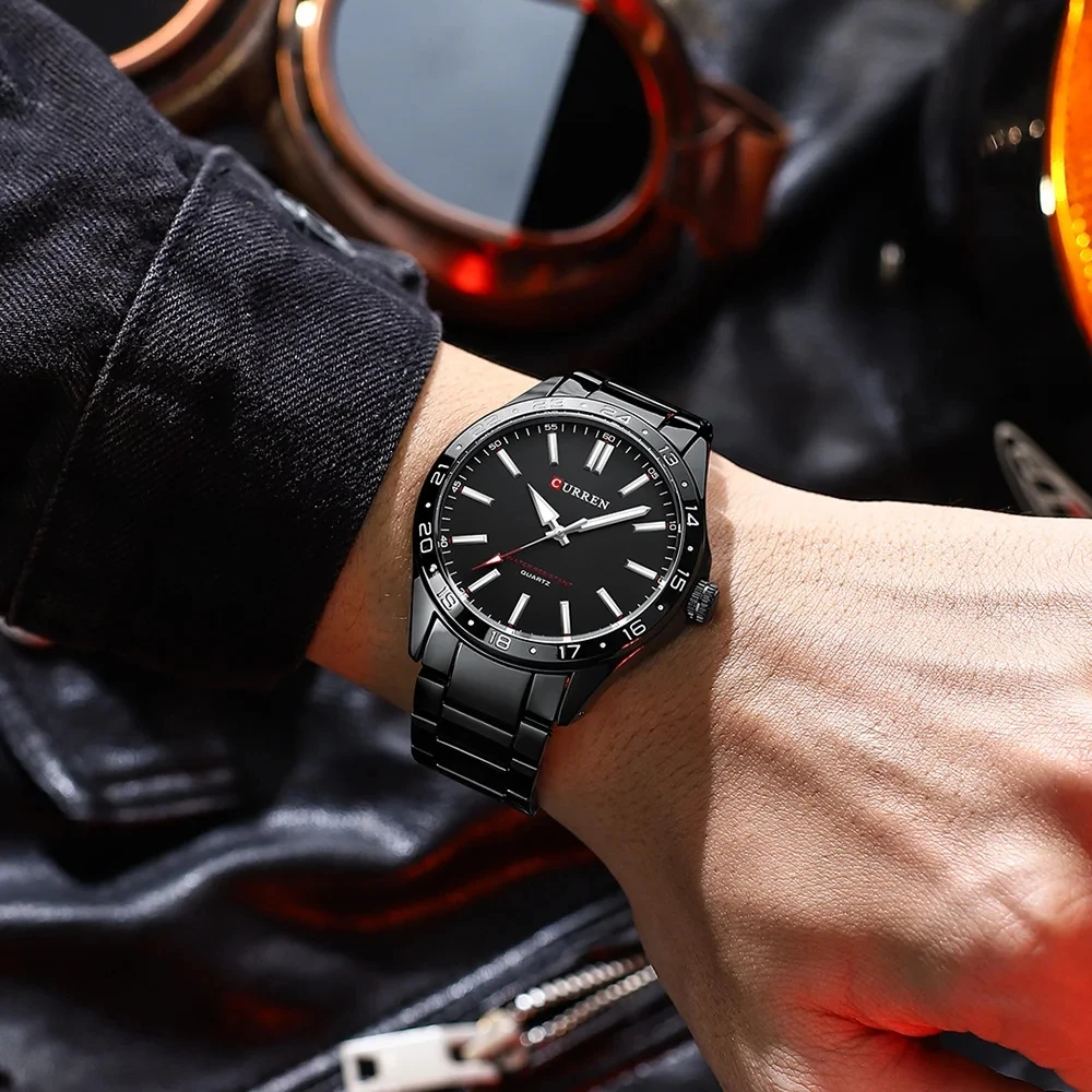Montre Curren 8452 Homme – Luxe Quartz Lumineux, Étanche, Acier Inoxydable