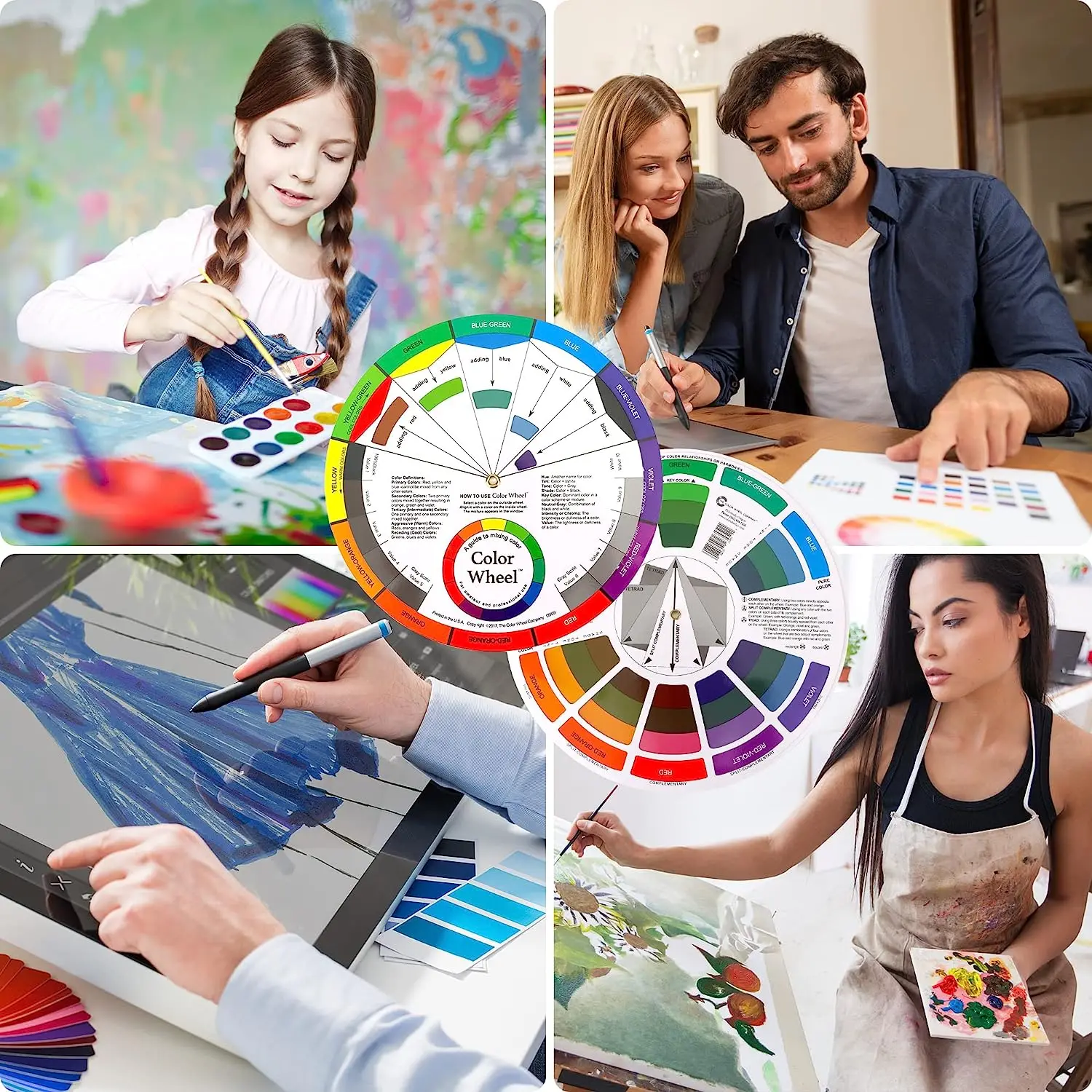 Roue des Couleurs XinyiArt 14cm – Guide de Mélange pour Artistes