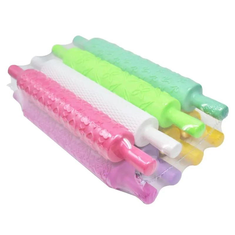 Lot de 8 Rouleaux à Pâtisserie en Relief – Décoration Fondant, Gâteaux & Biscuits