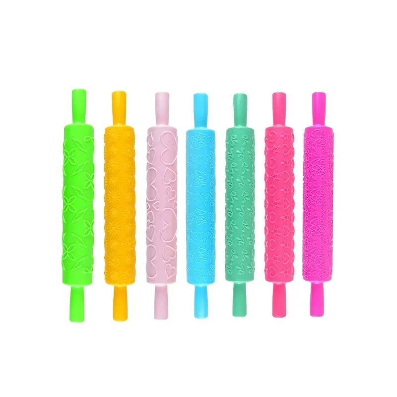 Lot de 8 Rouleaux à Pâtisserie en Relief – Décoration Fondant, Gâteaux & Biscuits