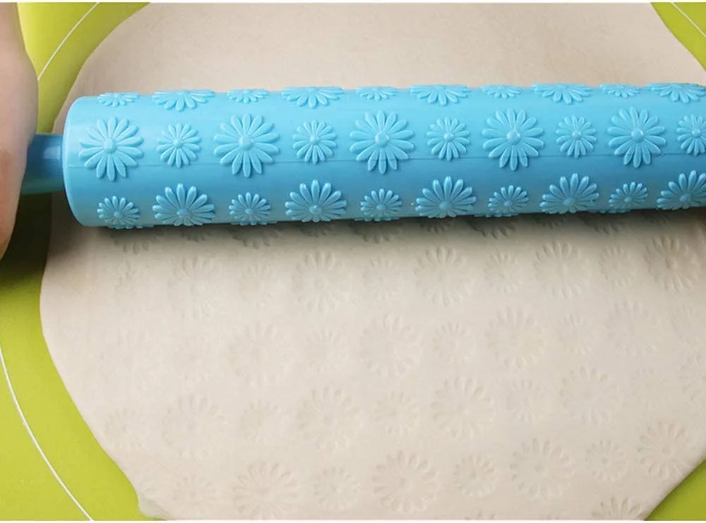 Lot de 8 Rouleaux à Pâtisserie en Relief – Décoration Fondant, Gâteaux & Biscuits
