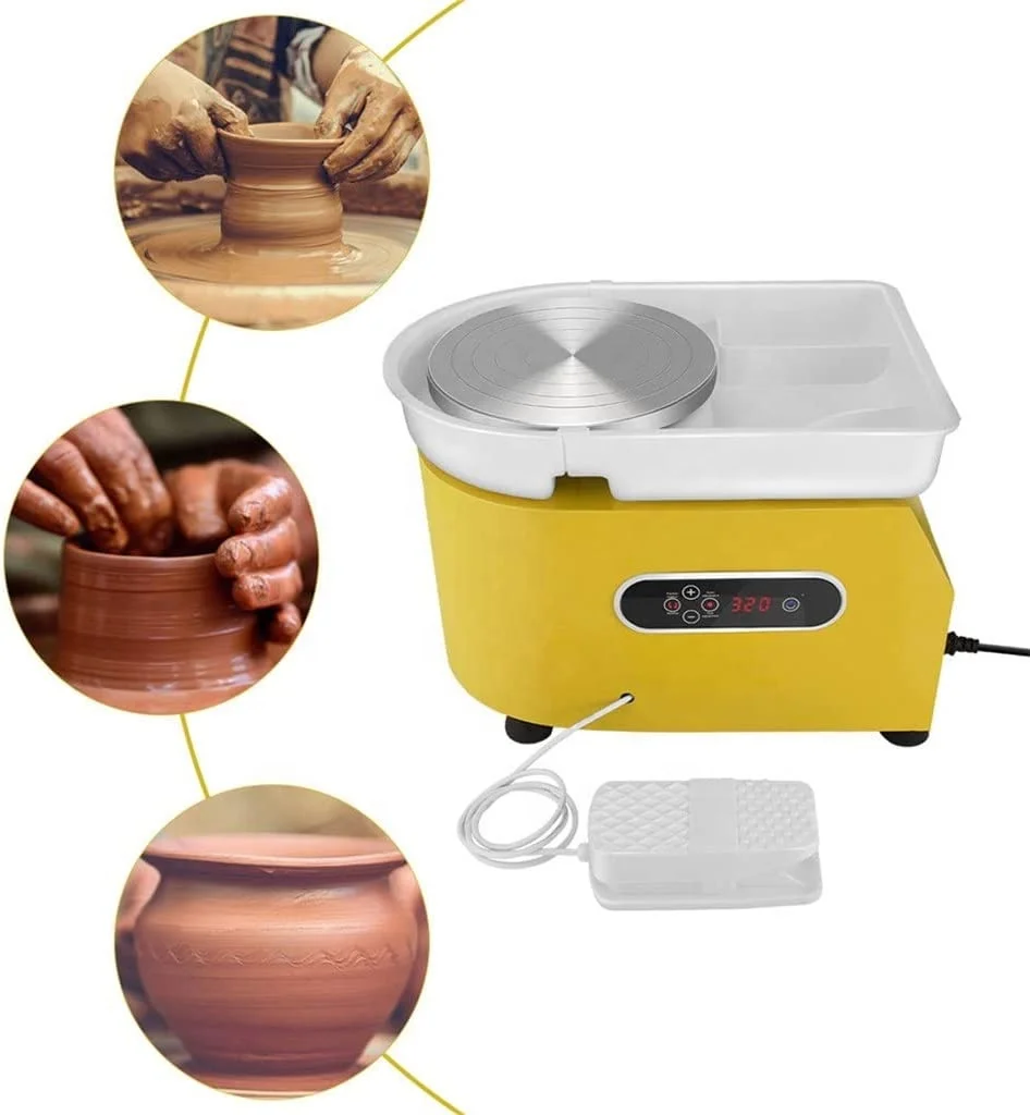 Tour de Poterie Électrique XinyiArt 350W – Plateau 25cm, Écran LCD, Kit DIY Complet