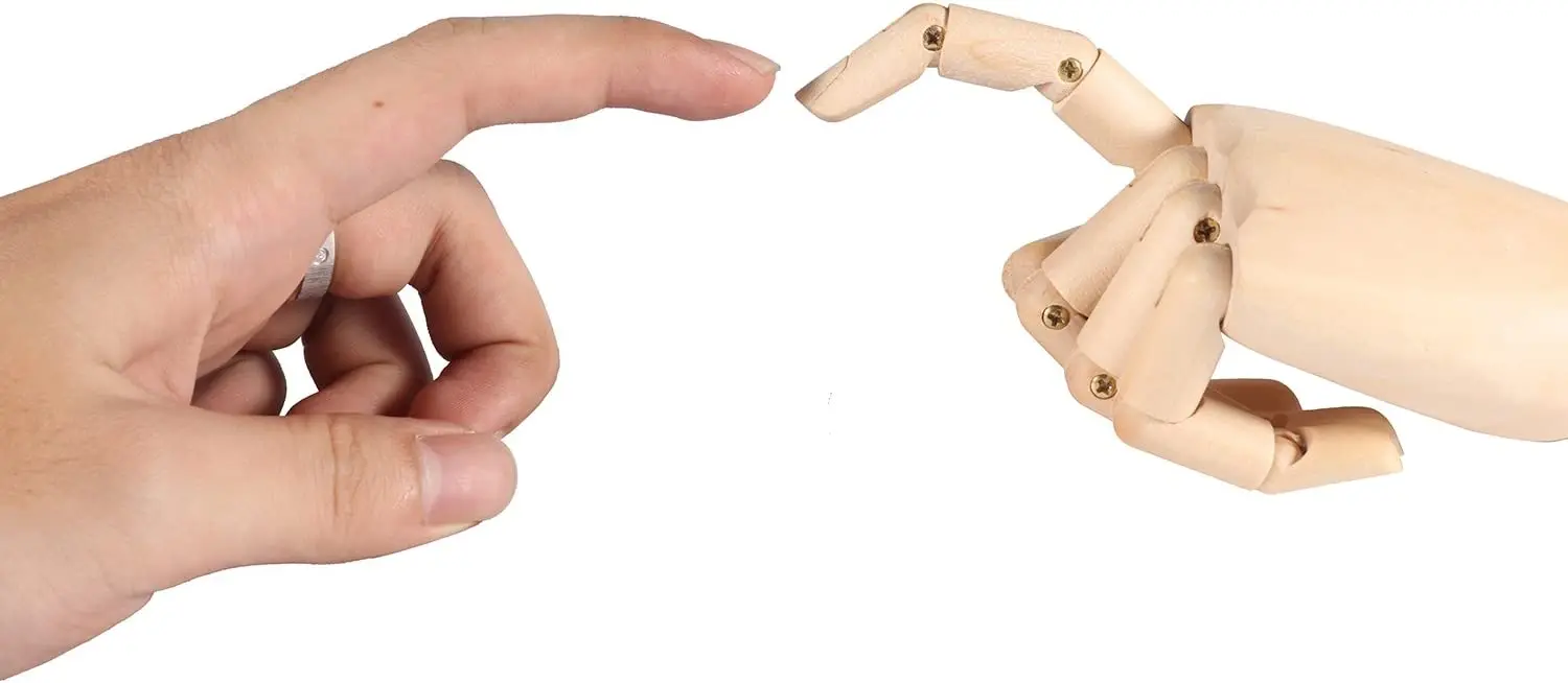 Mannequin Main Articulé en Bois XinyiArt 7 pouces – Main Droite & Gauche pour Dessin