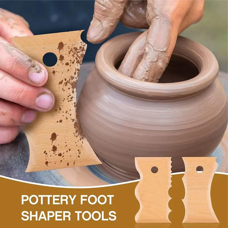 Set 7 Outils à Argile en Bois de Hêtre XinyiArt – Poterie & Sculpture